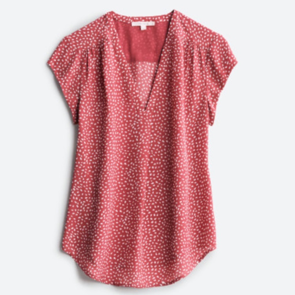 Fun 2 Fun Clay Red Blouse with a Cross Front size S